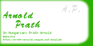 arnold prath business card